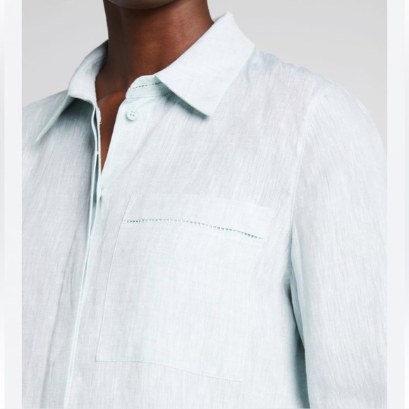 LAFAYETTE 148 Ruxton Illustrious Linen Shirt size Small - Picture 2 of 10